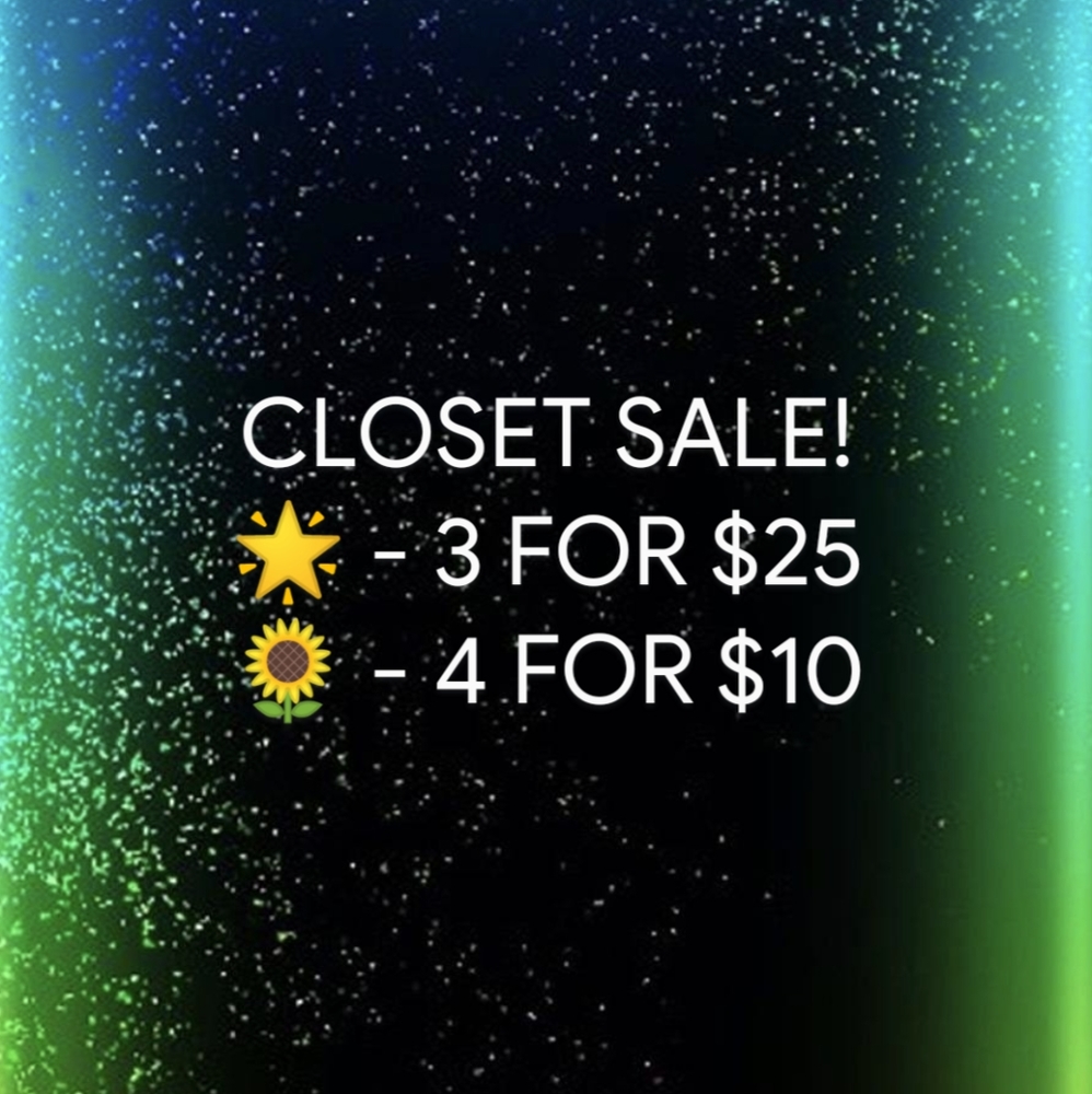 Closet sale! Get the goodies while they last
